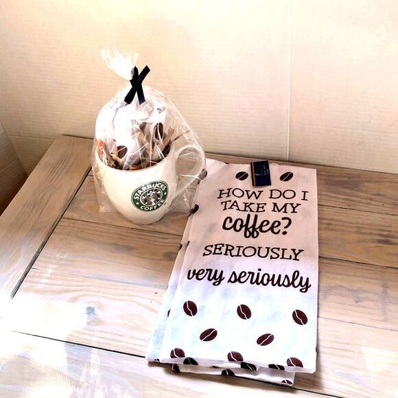 Gift Set STARBUCKS Mug and Kitchen Towel Collectable Gift Pack - Picture 2 of 9